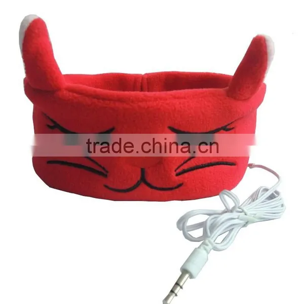 Uneed Noise Cancelling Wired Carton Sleeping Headband Headphones For Laptop Computer