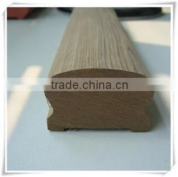Red Oak Handrail Teak Wooden Stair Part photo-3