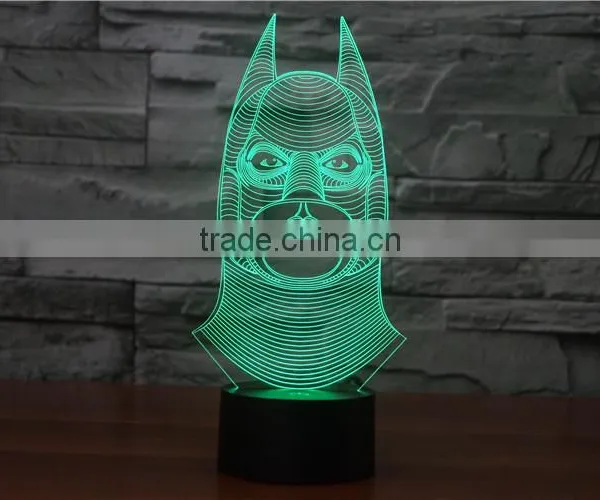 2016 New Cool 3D NIGHT LAMP Batman Shapes Decorative Bedroom Lights Micro USB LED Table Lamp Night Light For Child photo-2