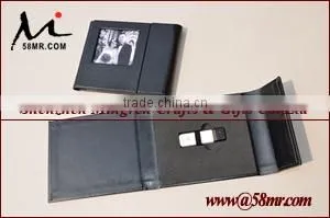 Leather Fabric Linen USB Stick Packaging Case Box photo-2