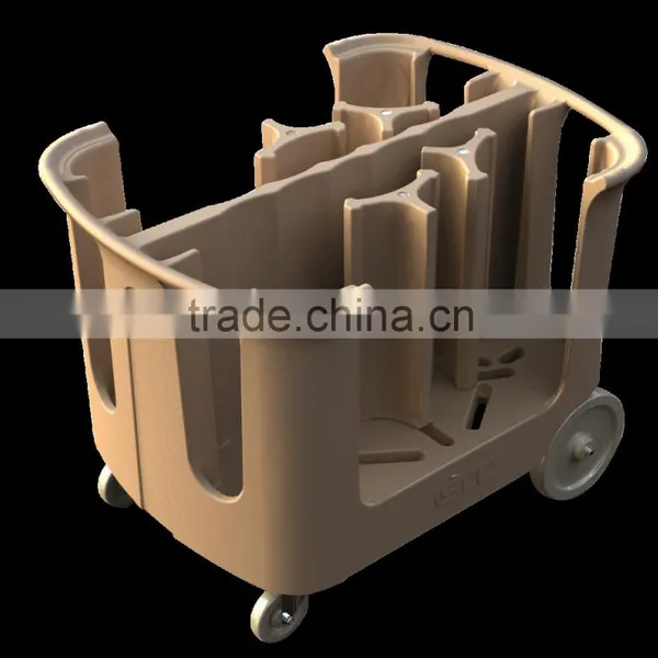 SCC Brand LLDPE Adjustable Dish Cart Used in Hotel & Restaurant photo-2