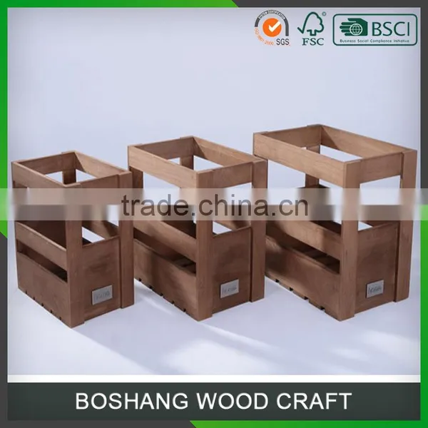 OEM Custom Bottle Fruits Storage Wooden Crates photo-2