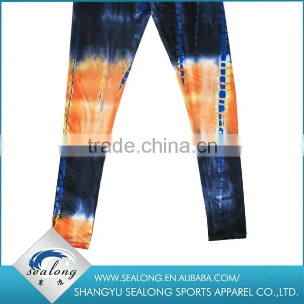 Beautiful Polyester High-grade Segment Dyed Leggings Colorful Printed Woman Leggings photo-3