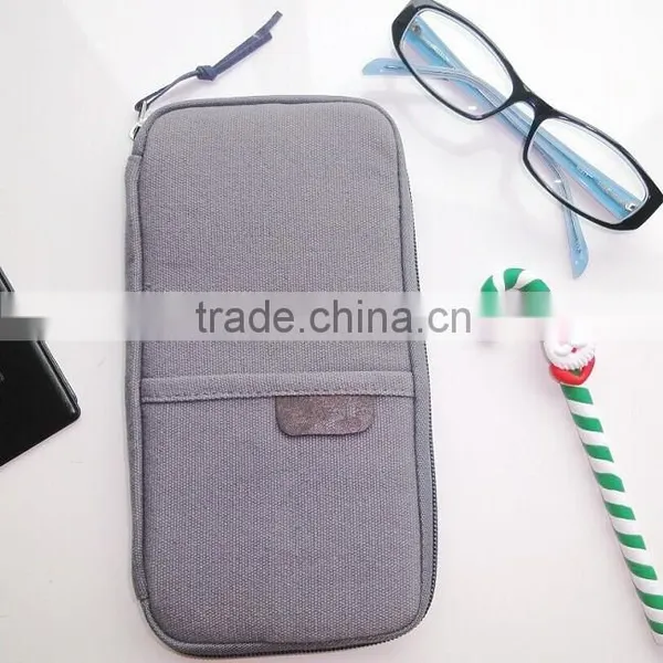 Soft Nylon Women Travel Passport Holder Mobile Case / Travel Card Holder photo-5