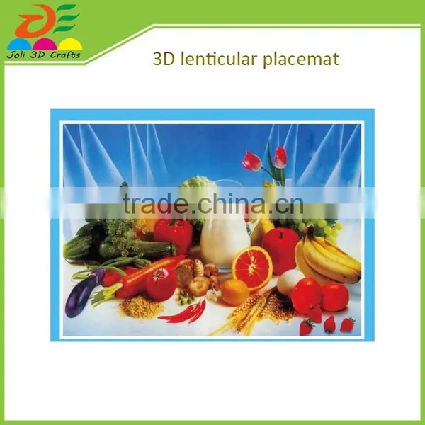 China Custom Made pp 3d Lenticular Placemat photo-3