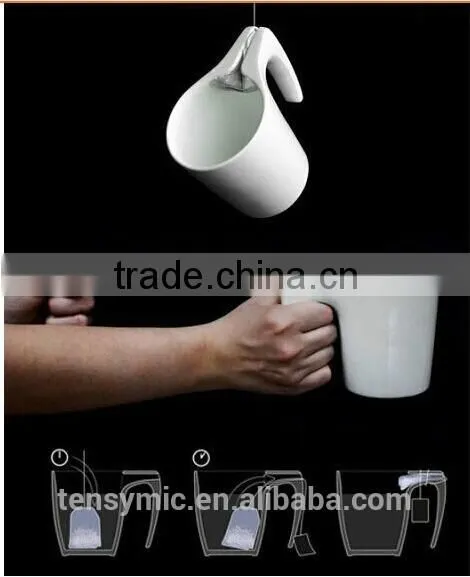 10/12OZ Ceramic Special Design Tea Bag Holding Porcelain Cup Ceramic Creative Mug photo-3