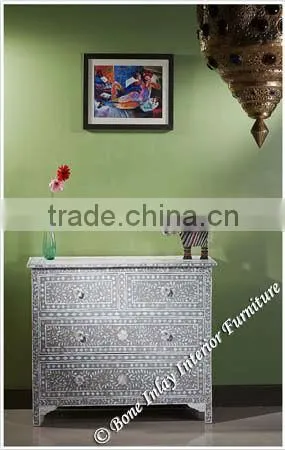 Mother of Pearl Inlay Chest of Drawer/Dresser