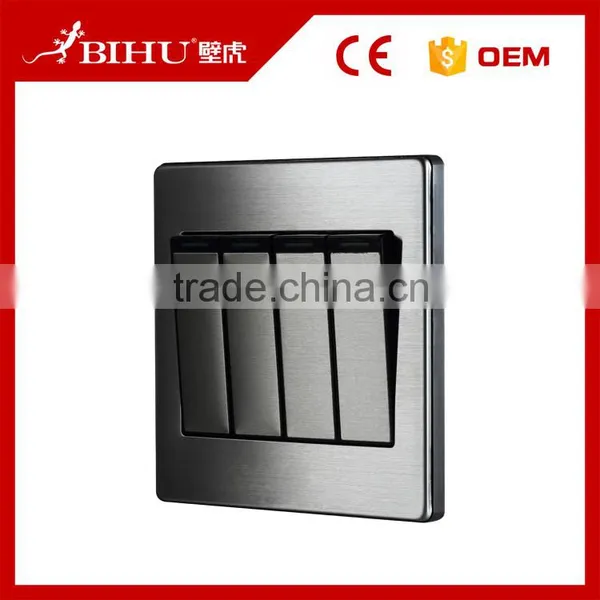 BIHU Brown or Silver Color Home Light Use 4 Gang 2 Way Switch With Cheap Price photo-2