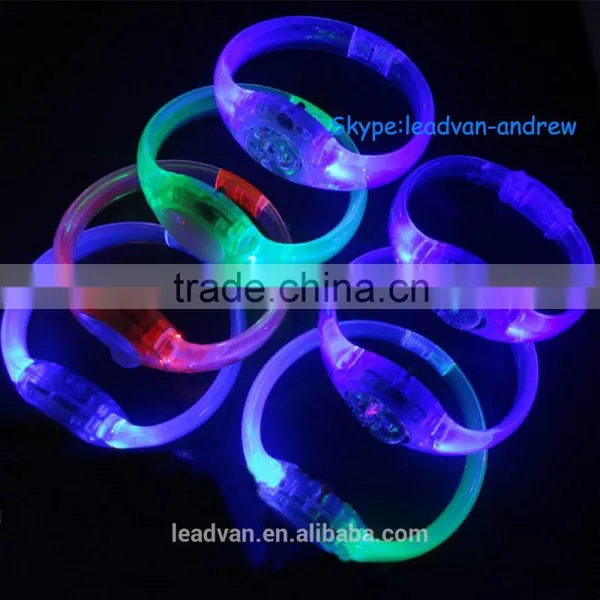 High Light Sound Activated LED Flashing Wristband With Custom Logo photo-2