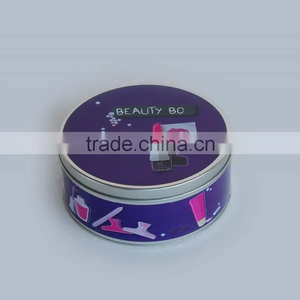 Round Tin Box for Cosmetic Package Use Cosmetic Package Tin Box photo-3