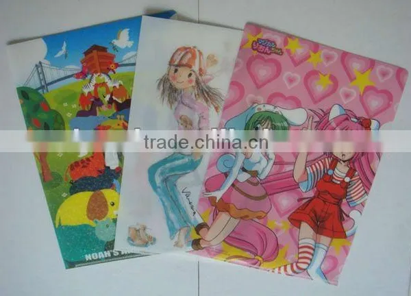 L-shaped Plastic File Folder With UV Offset Printing