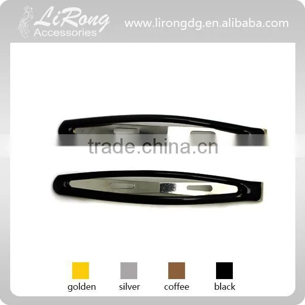 80mm Korean Plated Hair Clip With Black Epoxy