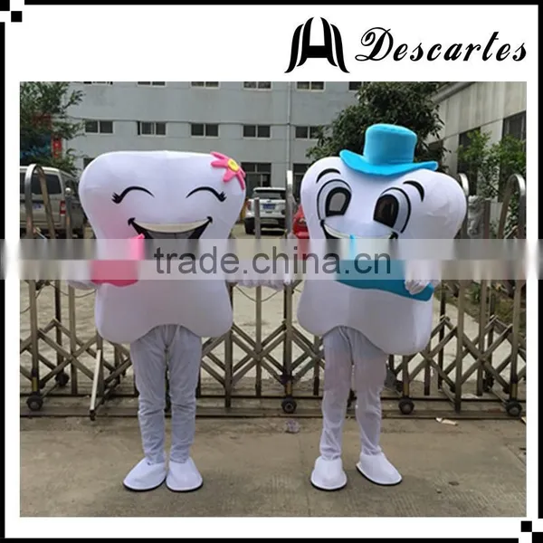 " L " Size Couple Adult Tooth Plush Costume for Hospital Publicity