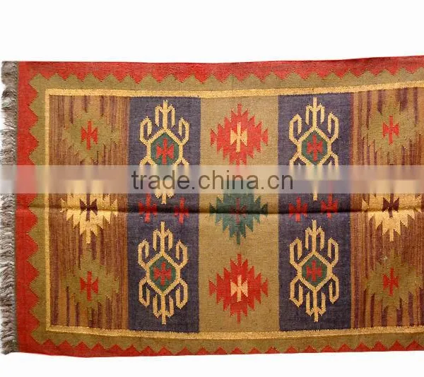 wool jute rugs/durrie