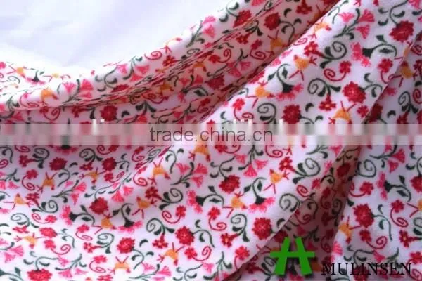 Shaoxing Mulinsen Polyester Petunia Printing Fabric Korean Velvet photo-2