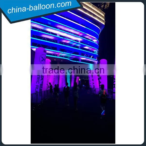 2016 Electric Run Guangzhou Color-changing Inflatable Led Decorative Pillars, Led Lighting Inflatable Columns for Sale photo-3