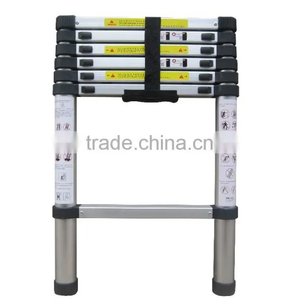 2m EN131 Aluminium Folding Telescopic Ladder photo-2
