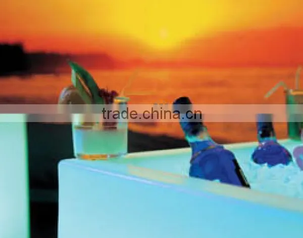 Backlit Acrylic Night Club Bar Counter Design photo-3