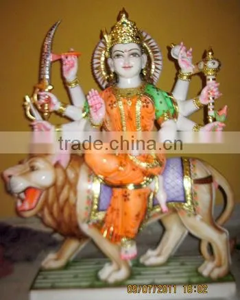 Goddess Durga Marble Statue