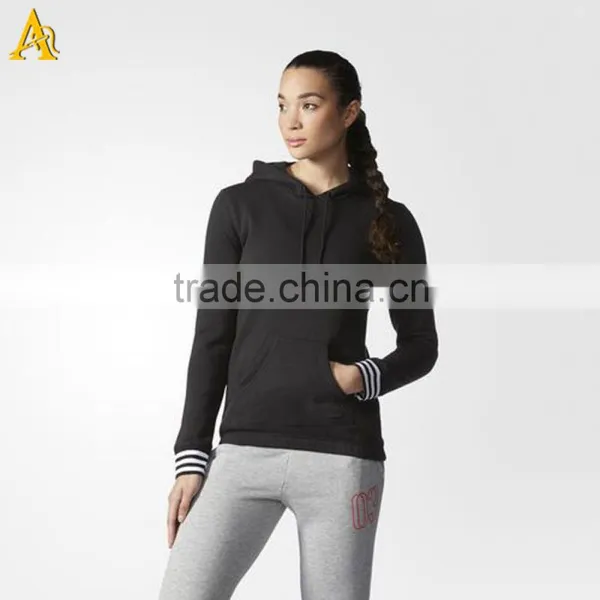 custom sport black polyester girl hoodies