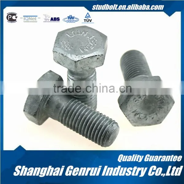 DIN960 Coarse Metal Toggle Hex Bolt and Washer and Nut photo-3
