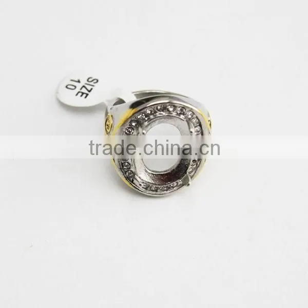 Factory Direct Wholesale High Quality Fashion Men's Stainless Steel Ring With Stone photo-4