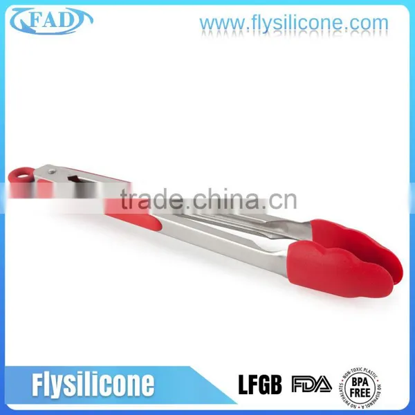 OEM Cooking Tools 430 Stainless Steel Handle Silicone BBQ Tong photo-2