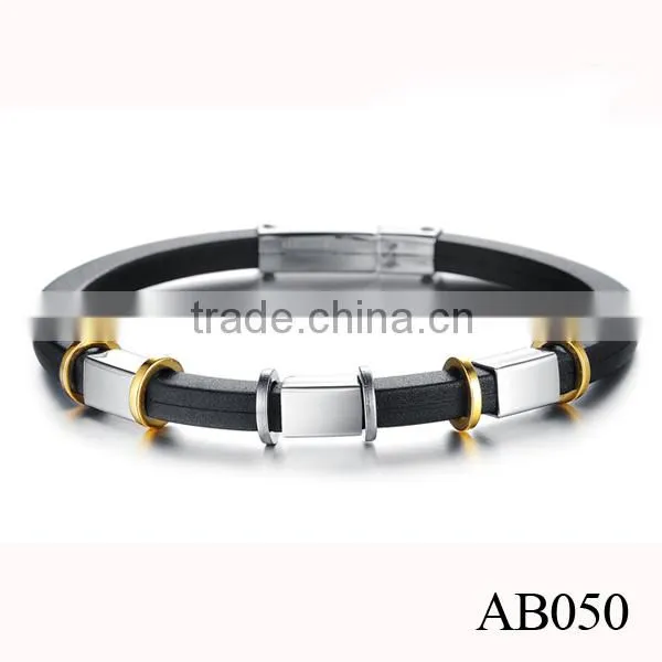 Customized Logo Bio Magnetic Bracelet Genuine Mens Handmade Braided Leather Jewelry Bracelet photo-6