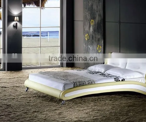 2013 Bedroom Furniture Hot Sale Bed Design Leather Double Bed photo-5