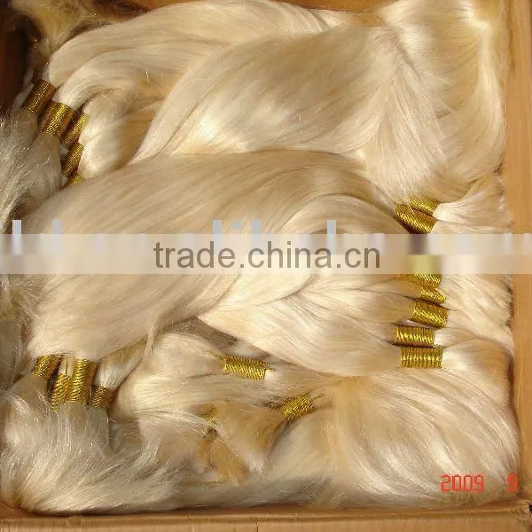 613# Blond Hair Bulk, Remy Human Hair Bulk Blond Pigtail,remy Hair