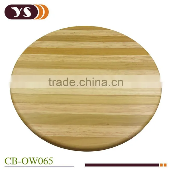 Round Teak and Rubber Wood End Grain Board photo-2