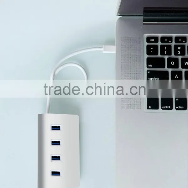 New!!! Hot Product Aluminum Casing NEW High- Speed USB 3.1 Type C Change to 4 Ports USB 3.0 HUB photo-3