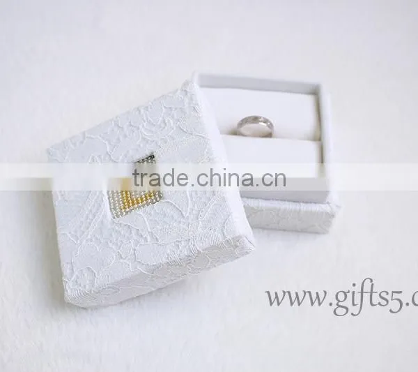 Custom Unique Box for Wedding Rings for Sale With Beaded Name Plate of L photo-2