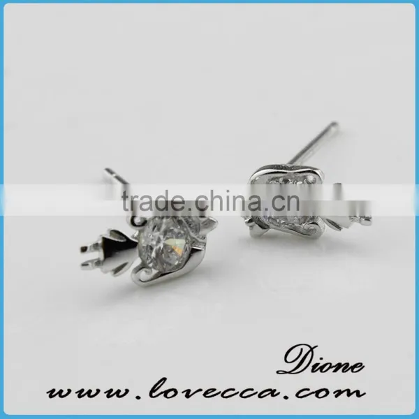 Alloy Copper New Coming Glass Stone Earrings photo-5