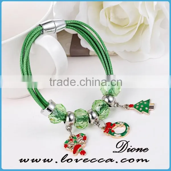 New Christmas Gift Charm Bracelet Bracelet Jewelry Santa Claus Christmas Tree Paracord Bracelets photo-2