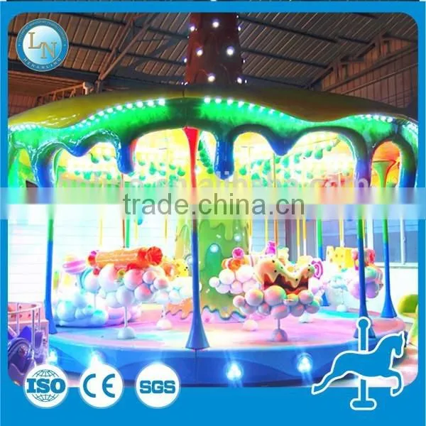 New Products!!! Playground Games Amusement Park Merry go Round Kids Carousel Ride Honey Tree photo-6