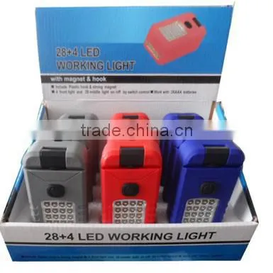 Sales Promotion Super Bright 28+4LED Work Light 32LED Lamp With Folding Hook and Magnetic photo-2