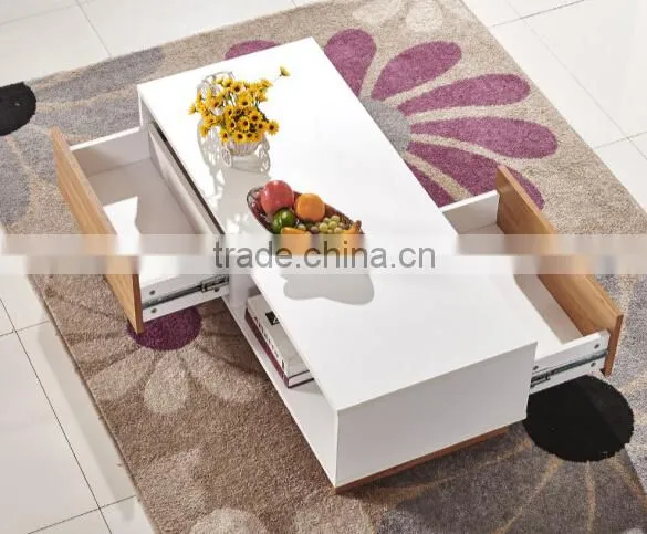 Walnut and White Color Modern Design Teapoy photo-3