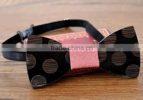 2016 Hot Fashion Men Bamboo Bow Tie Accessory Wedding Event Hardwood Wood Bow Tie For Men Butterfly Neck Ties Factory photo-4
