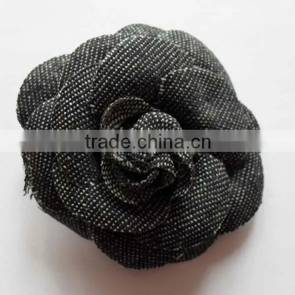 Decorative Handmade Jean Material Fabric Flower for Dress