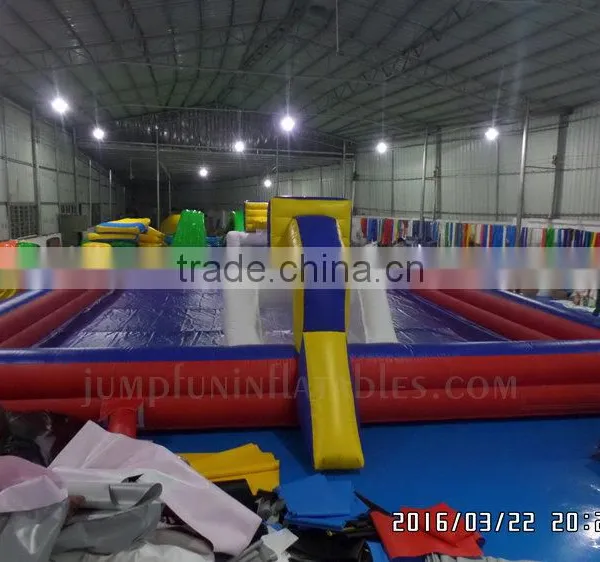Trade Assurance Soap Inflatable Football Field Outdoor,Inflatable Water Soccer Pitch/Soap Basketball Field Sale photo-4