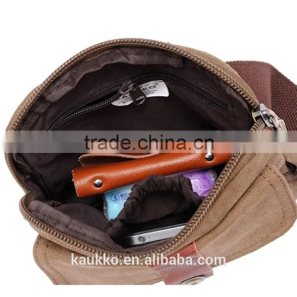 Favourite Waist Belt Pocket Bag Mens Small Canvas Fanny Pack Bag photo-5