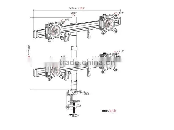 up and Down Desk Mount Monitor Mount Vesa Desk Mount photo-4