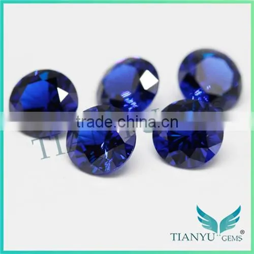 Free Sample Round Brilliant Cut Loose 114# Blue Wholesale Nano Rough Synthetic Spinel photo-4