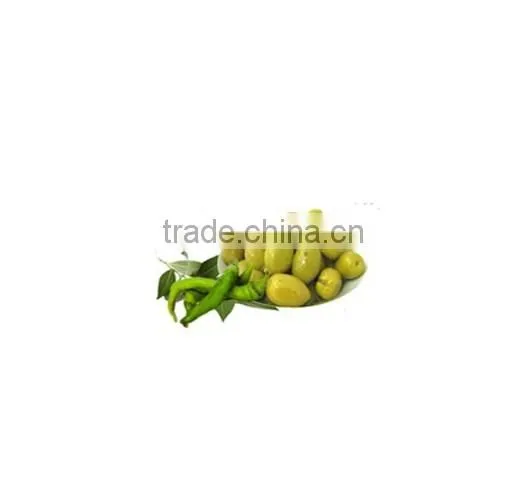 High Quality 100% Tunisian Table Olives,Green Olives With Green Peppers & Laurel,Table Olives 370 ml Glass Jar photo-3