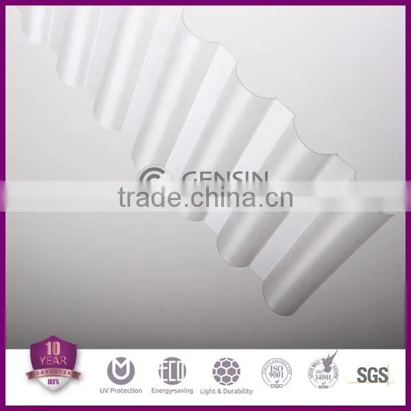 0.8mm Thickness Frosted Polycarbonate Corrugated Roofing Panel Polycarbonate Wave Sheet PC Skylight Sheet UV Coating 1032mm photo-5