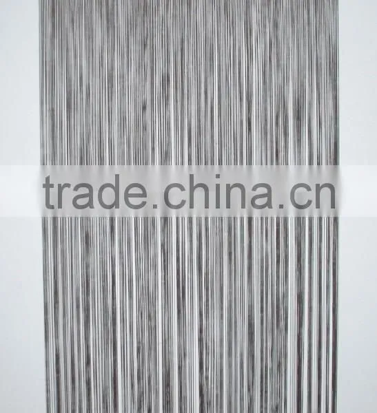 Cheap Polyester String Curtain/Fringe Flocked Curtain photo-2