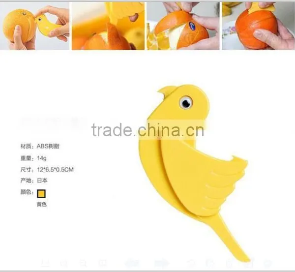 CY146 Orange Peelers Zesters Opener Practical Lemon Fruit Slicer Bird Shape Fruit Stripper Opener photo-5