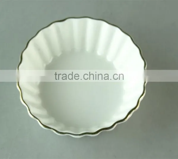 Best Price White Ceramic Dinner Dish With Stripes,porceplain Dish in Sotck photo-2