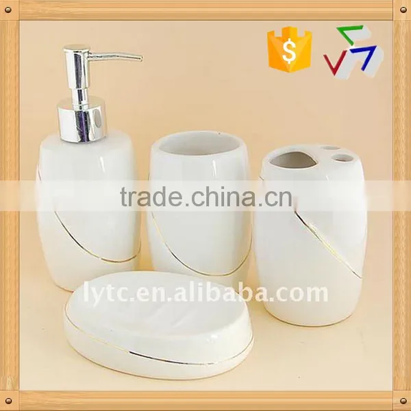 HOT Sale White Ceramic Bathroom Set,bathroom Accessories Set photo-5